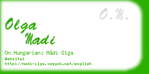 olga madi business card