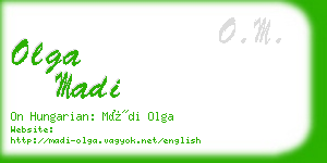 olga madi business card